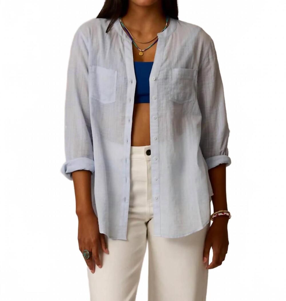 NEW CARVE DESIGNS dylan gauze tunic in artic